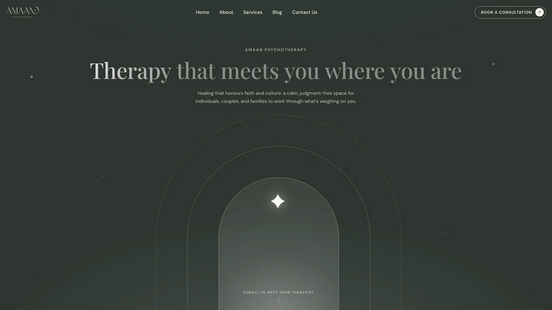 The Amaan Psychotherapy home page